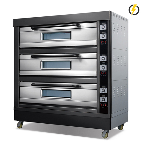 Room Temp.~400℃ 3 layers 6 trays Electric Oven Deck Oven Instrument Control
