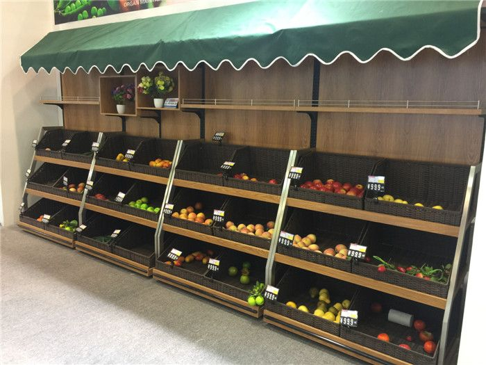 Vegetable and fruit display rack