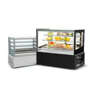 1200*510*760mm Flat 2 ~ 8°C Countertop Refrigerated Bakery Case ShowCase