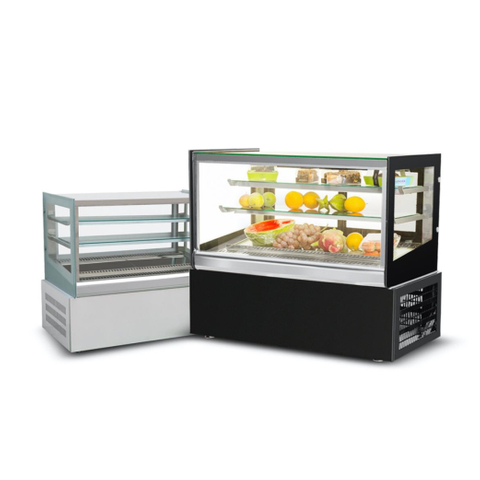 1200*510*760mm Flat 2 ~ 8°C Countertop Refrigerated Bakery Case ShowCase