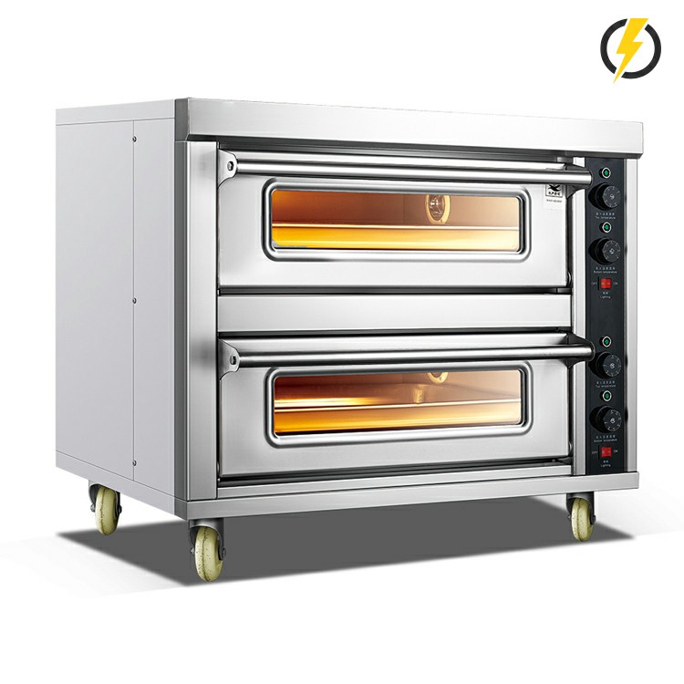 Room Temp.~350/℃400℃ 2 layers 2 trays Electric Oven Deck Oven Knob Control/Instrument Control