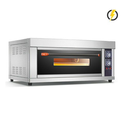 Room Temp.~400℃ 1 layer 2 trays Tempered Glass Door Deck Oven Instrument Control