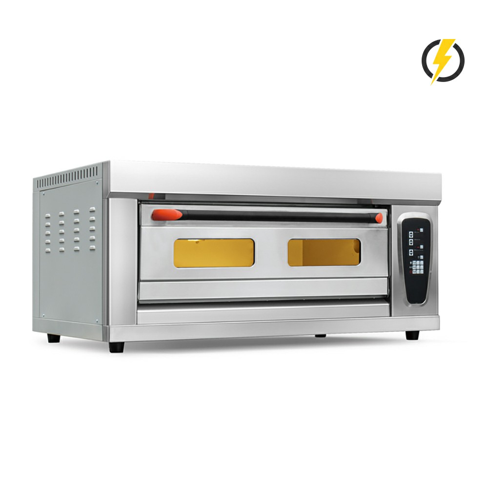 Room Temp.~400℃ 1 layer 2 trays Electric Stainless Steel Door Oven Deck Oven 18 Computer Control