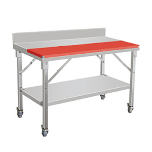 Assembly with cutting board and Casters Stainless Steel Work Table