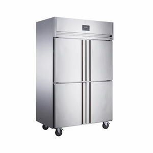 -15~-5℃/-5~5℃ Static Cooling 4 Solid Doors Dual Temperature Upright Reach-in Refrigerator Commercial Refrigerator 