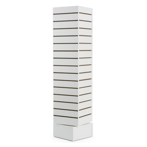 Rotating Wood Slatwall Display Free Standing Slat Wall Displays