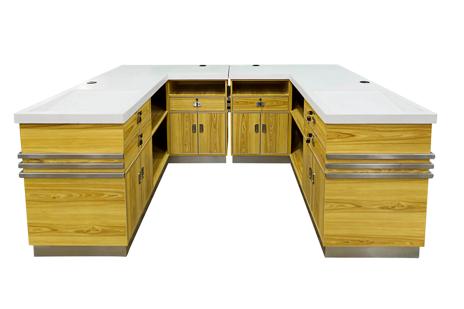 Vertical Corner Supermarket Checkout Counter