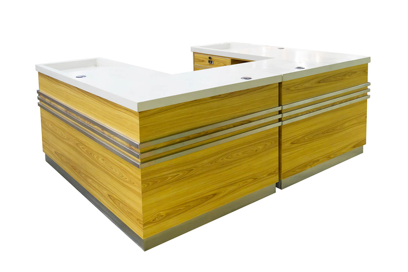 Vertical Corner Supermarket Checkout Counter