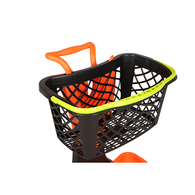 Convenience Store 2 Tiers Plastic Shopping Carts with Basket