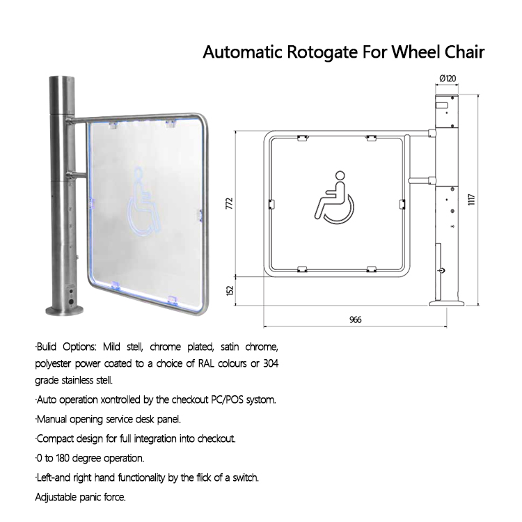 Rotogate Internal Automatic Rotogate For Wheel Chair - Buy Automatic Rotogate For Wheel ...