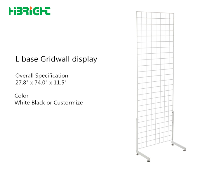 L base Gridwall Display Stand
