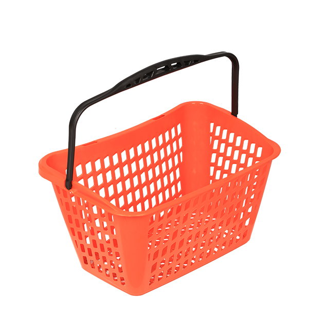 Convenience Store 2 Tiers Plastic Shopping Carts with Basket