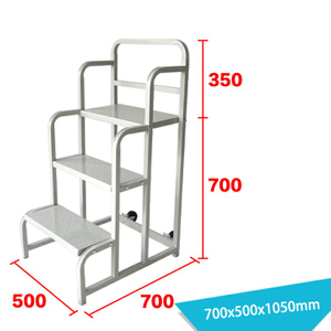 3-Step Steel Safety Platform Warehouse Ladder LT-22
