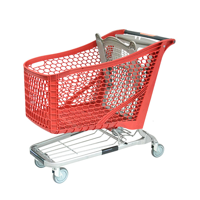220L plastic shopping cart