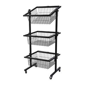  3 Tier Basket Display with Casters 