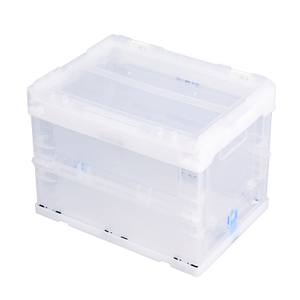 Clear Foldable Collapsible Plastic Crate