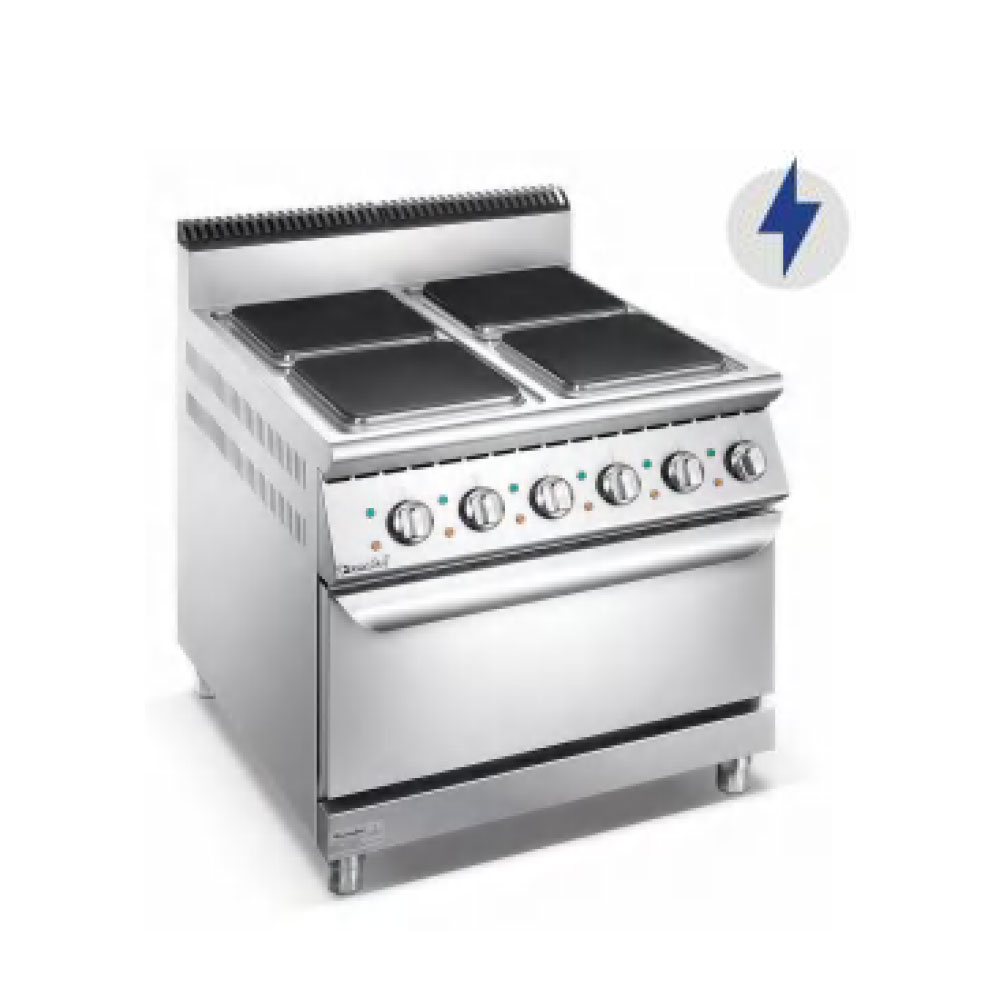 Electric 4-Hot Plate Cooker with Oven