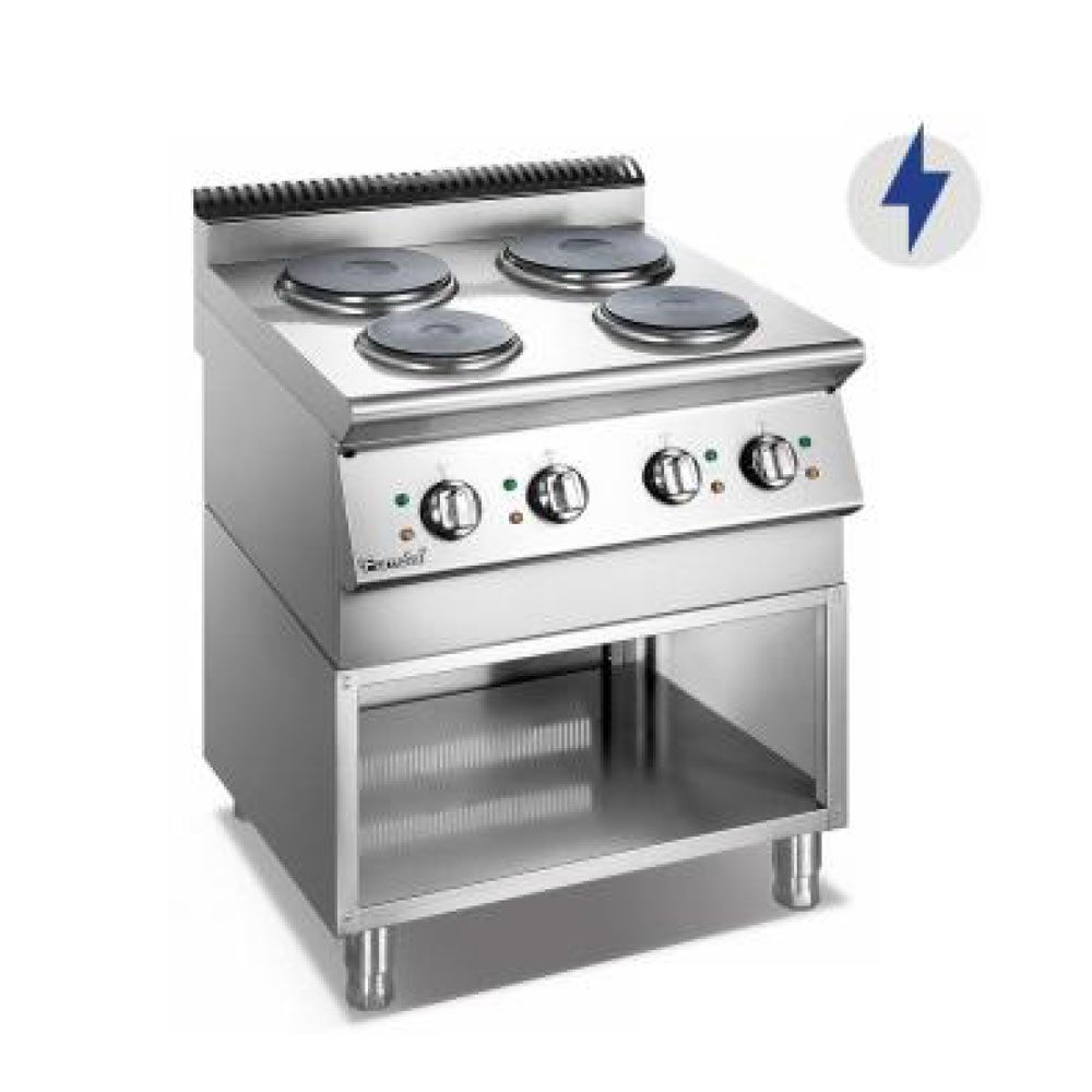 Electric Hot Plate Cooker with Open Cabinet