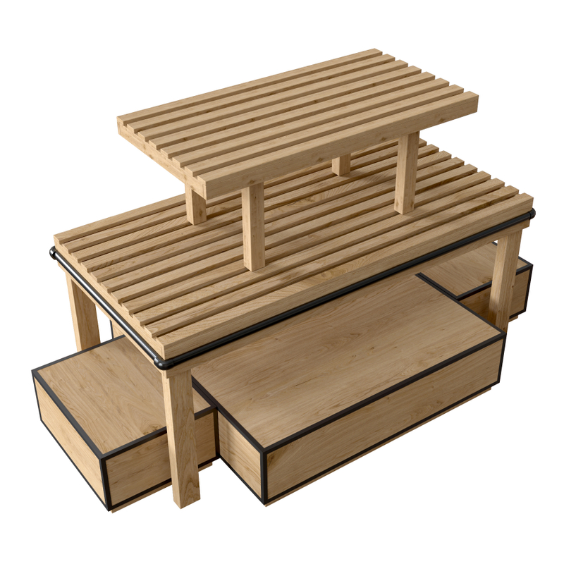 Wooden Display Shelf for Bakery