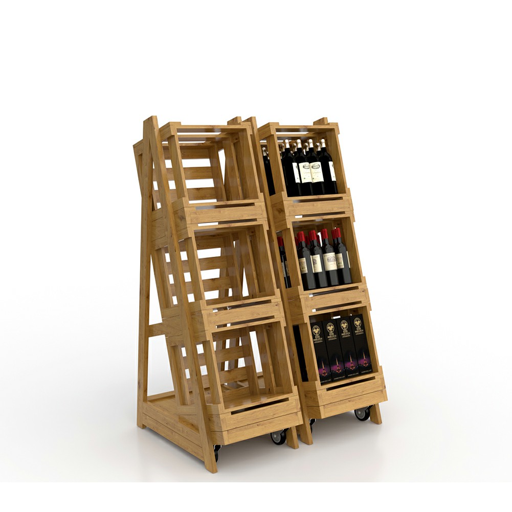 Wooden Rack for Wine Display