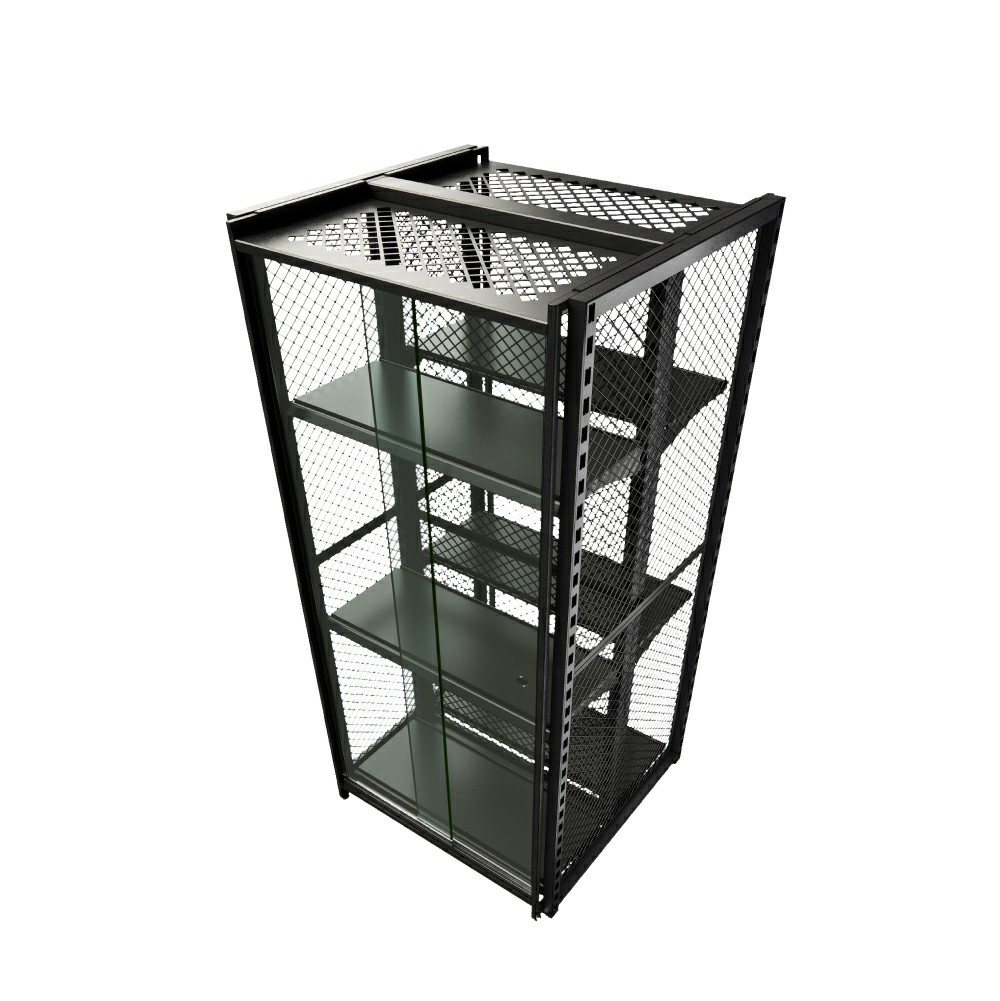 Heavy Duty Display Rack with Glass Door