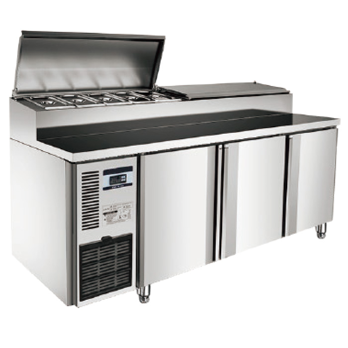 Commercial Stainless Steel Pizza Prep Fridge