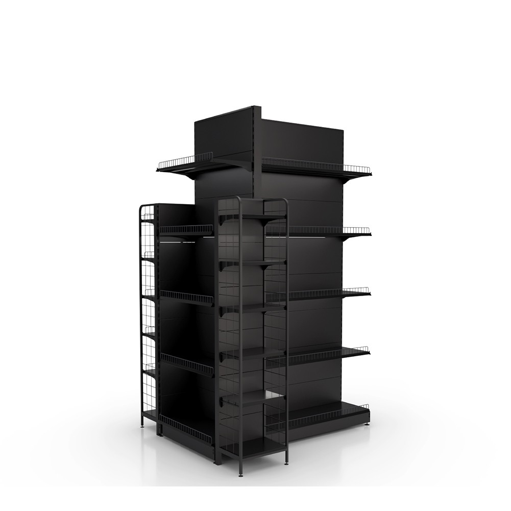 Metal Shelves with End Cap