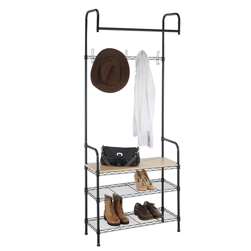 Wire Garment Rack with Casters