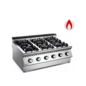 Commercial 6-Burner Counter Top Gas Range