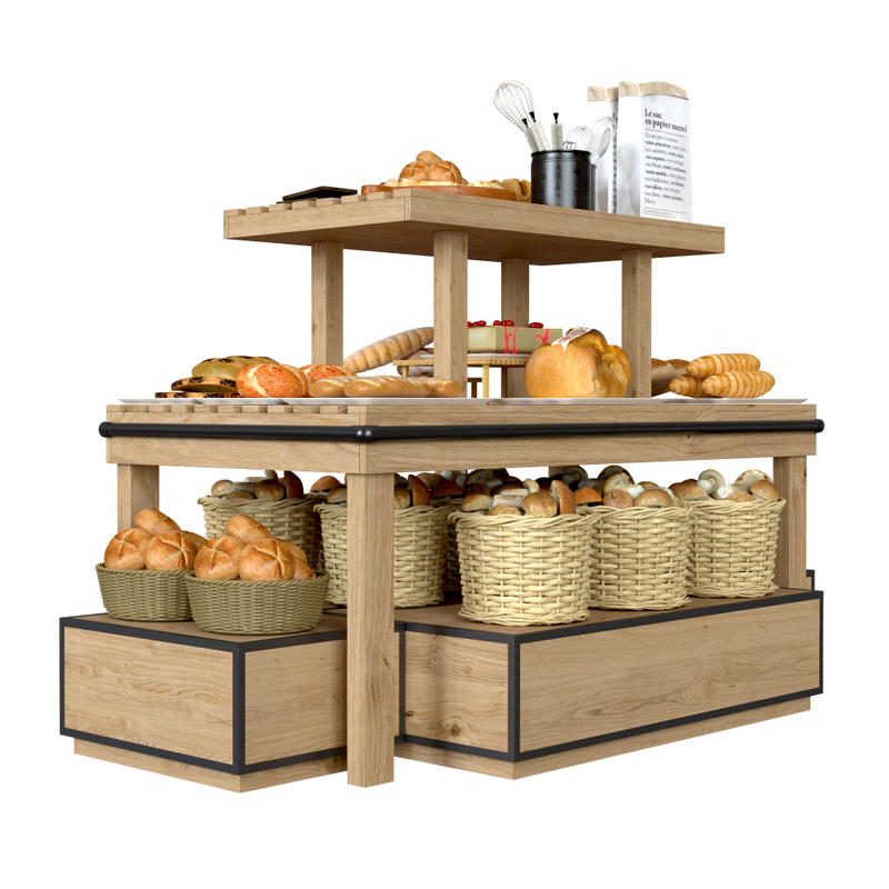 Wooden Display Shelf for Bakery