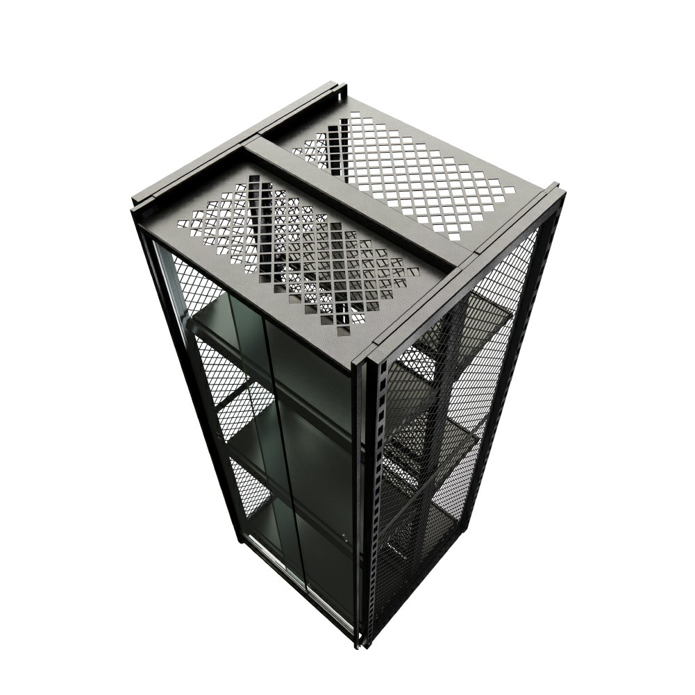 Heavy Duty Display Rack with Glass Door