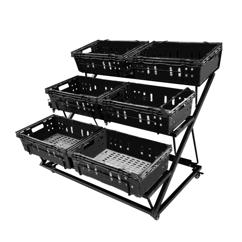 Movable Foldable Vegetable Display Stand