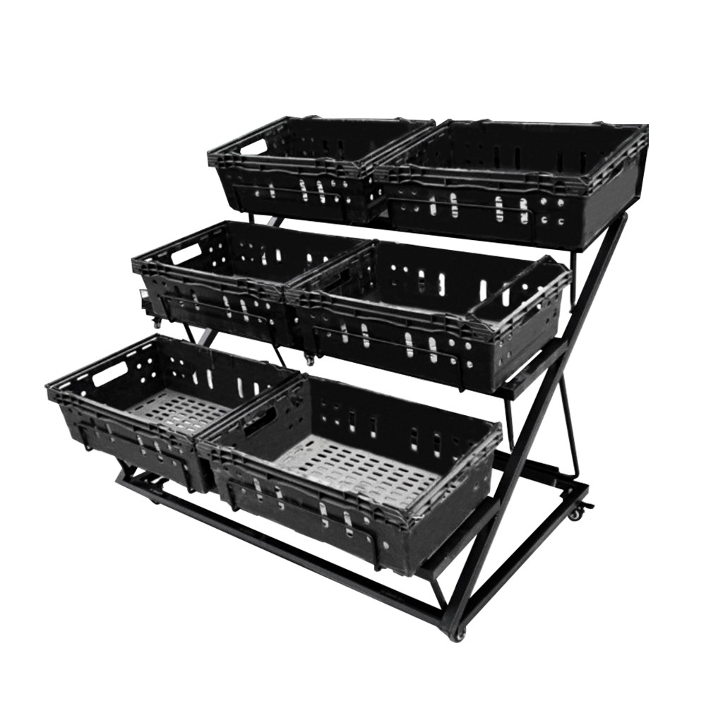 Movable Foldable Vegetable Display Stand
