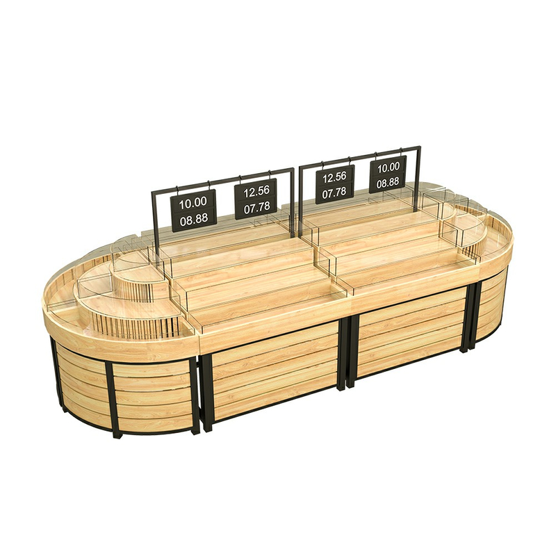 Commercial Fruit Display Rack with Acrylic Box