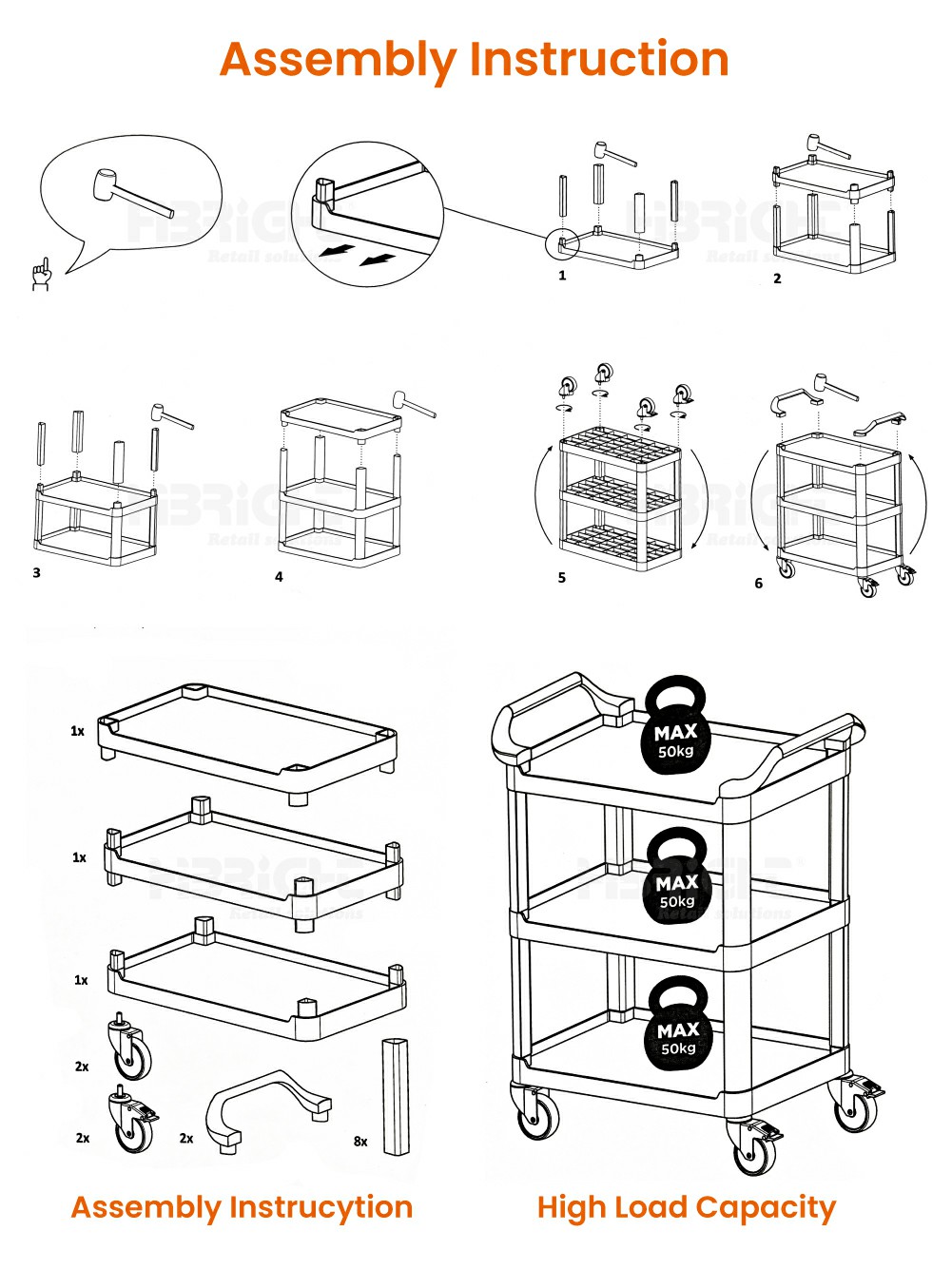 Plastic Service Cart4