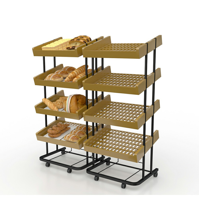 Wooden Multilayer Bread Display Shelf