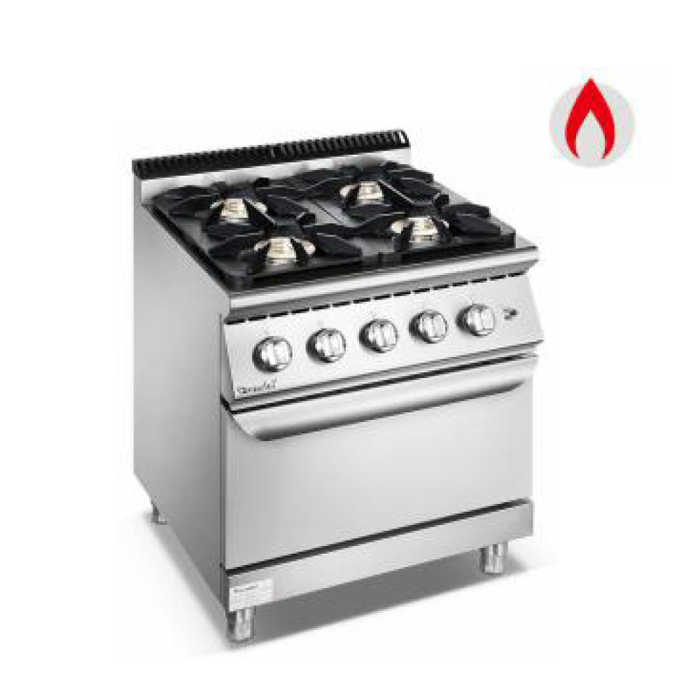 700 Series 4-Burner Gas Cooking Range With Oven