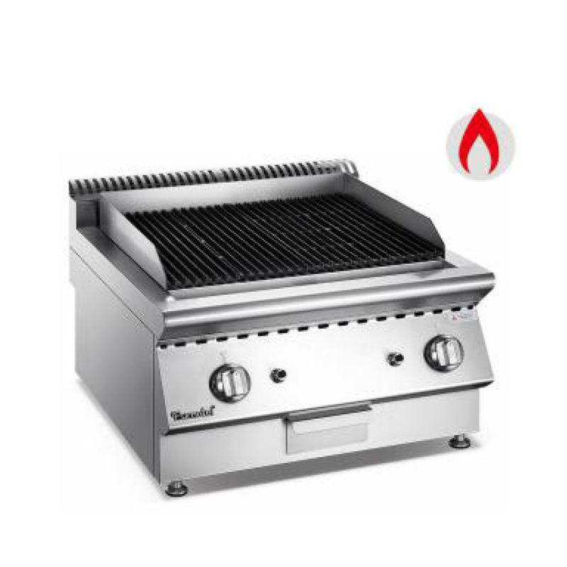 Commercial Counter Top Gas Lava Rock Grill