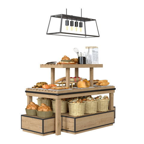 Wooden Display Shelf for Bakery