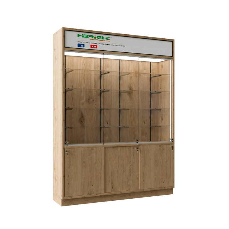 Wooden Service Counter And Shelving