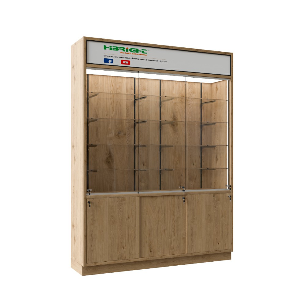 Wooden Service Counter And Shelving