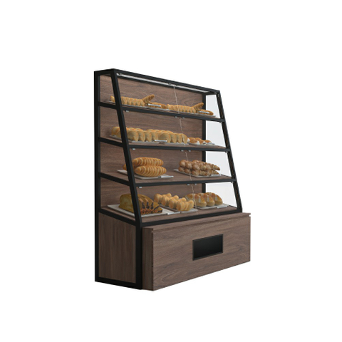 Wooden Wall Display Cabinet for Bread Store