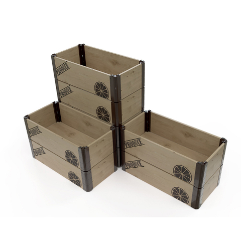 Wood Print Foldable Crate