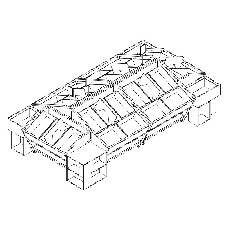 Wooden Movable Produce Display Stand