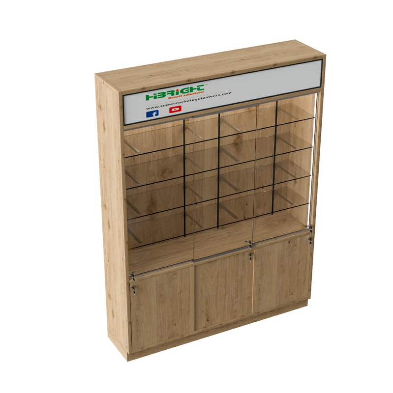 Wooden Service Counter And Shelving