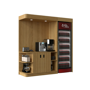 Wooden Self Service Coffee Counter for Convenience Store