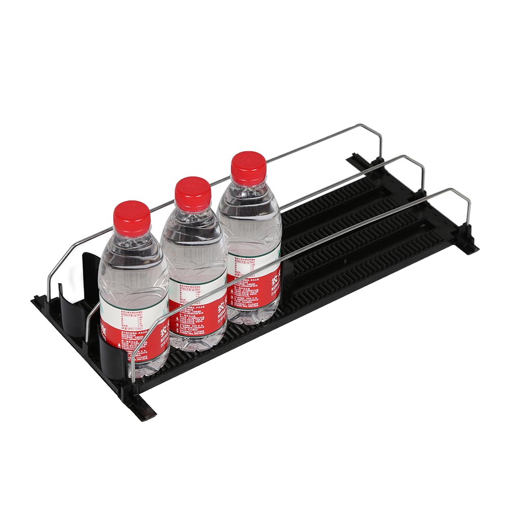 Front-feeding Modular Trays Shelf Solutions Slow Motion Wire Divider Pusher for Glass Jars Bottles Cans Non-flat Surfaces