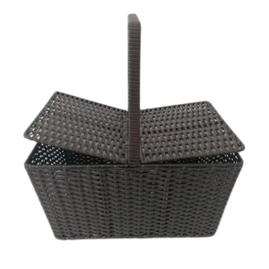 Plastic Rattan Handle Basket 