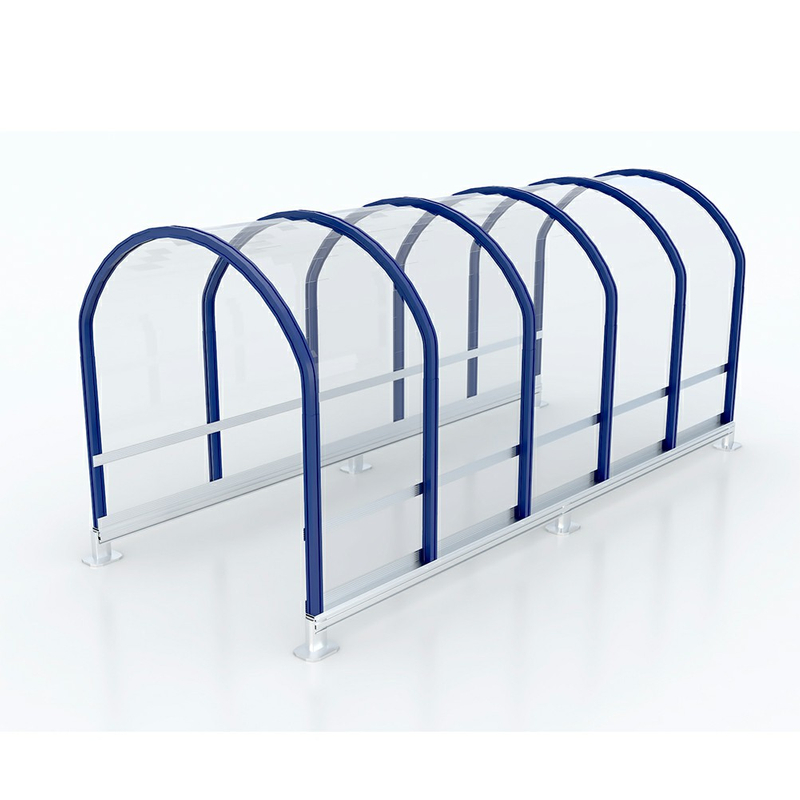 Covered Shopping Cart Corral Rail