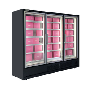 Plug-in Vertical Multi-deck <-18℃ freezer with 3 Glass Door